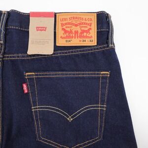 NEW Levi's 514 Straight Fit Jeans Indigo N/A Mens 34x32